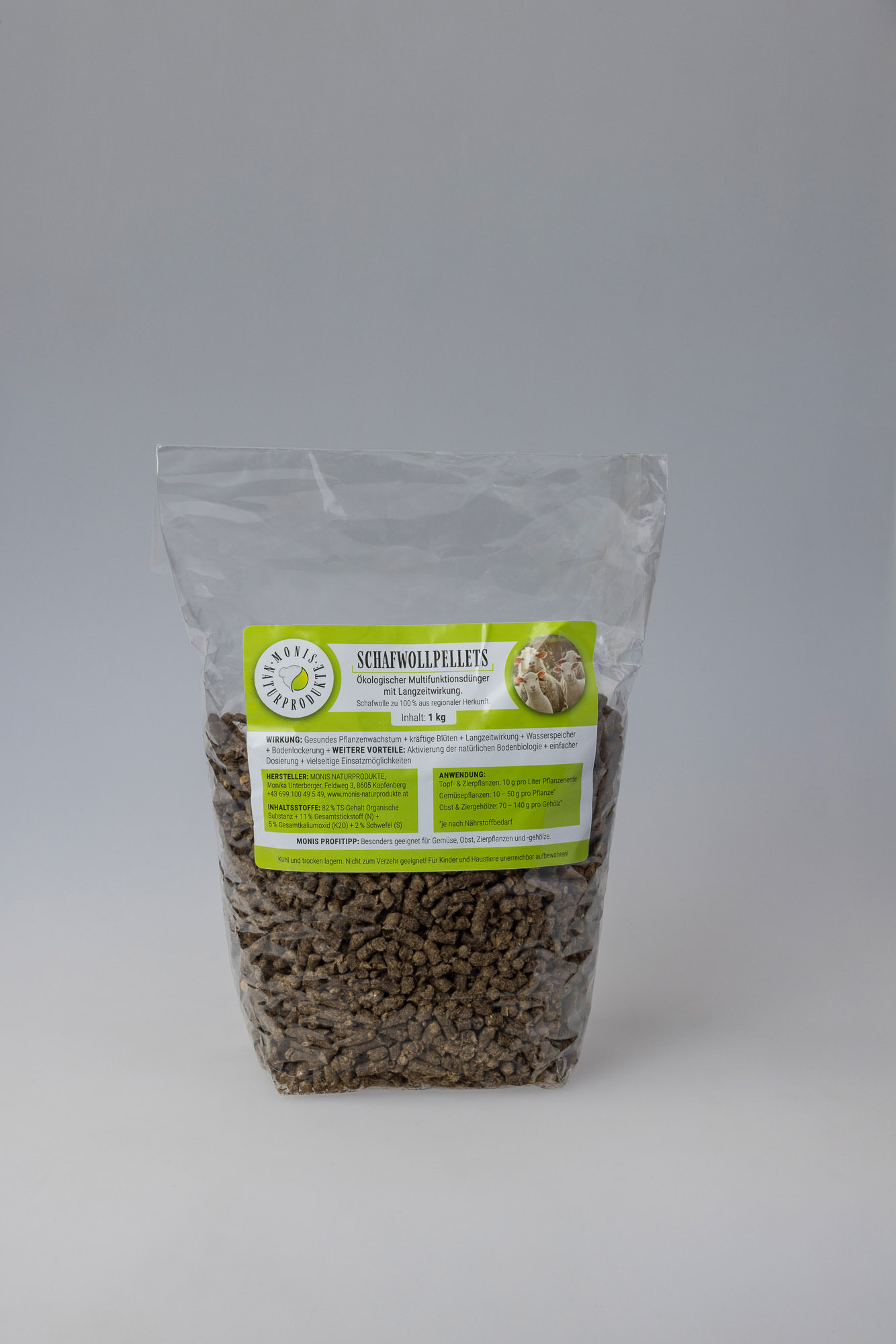 Schafwollpellets 1 kg kaufen bei Monis Naturprodukte